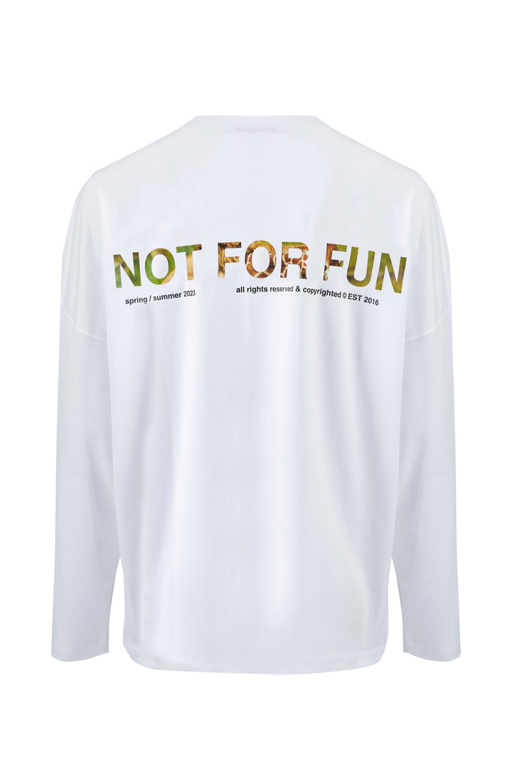 Not For Fun 008 / Long Sleeve Oversize T-shirt
