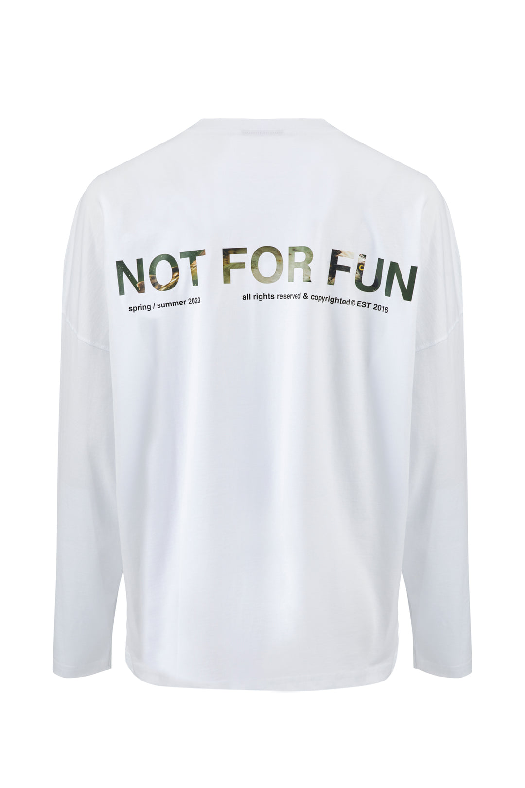 Not For Fun 005 / Long Sleeve Oversize T-shirt