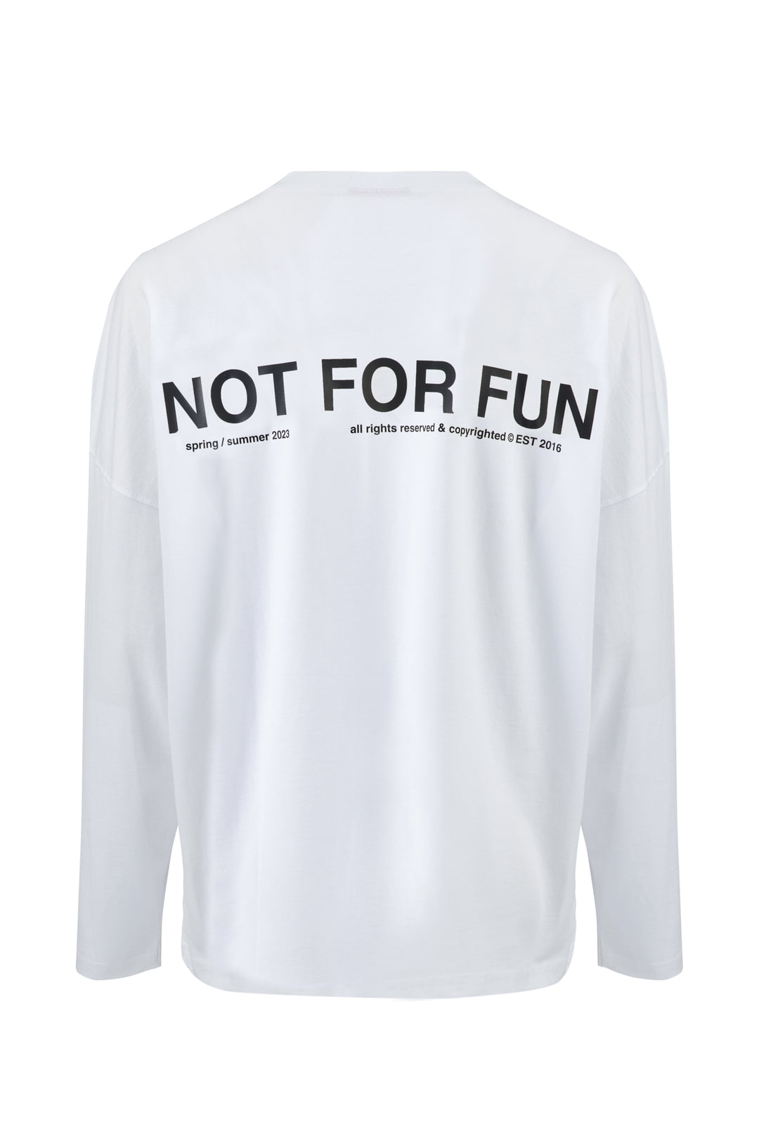 Not For Fun 004 / Long Sleeve Oversize T-shirt
