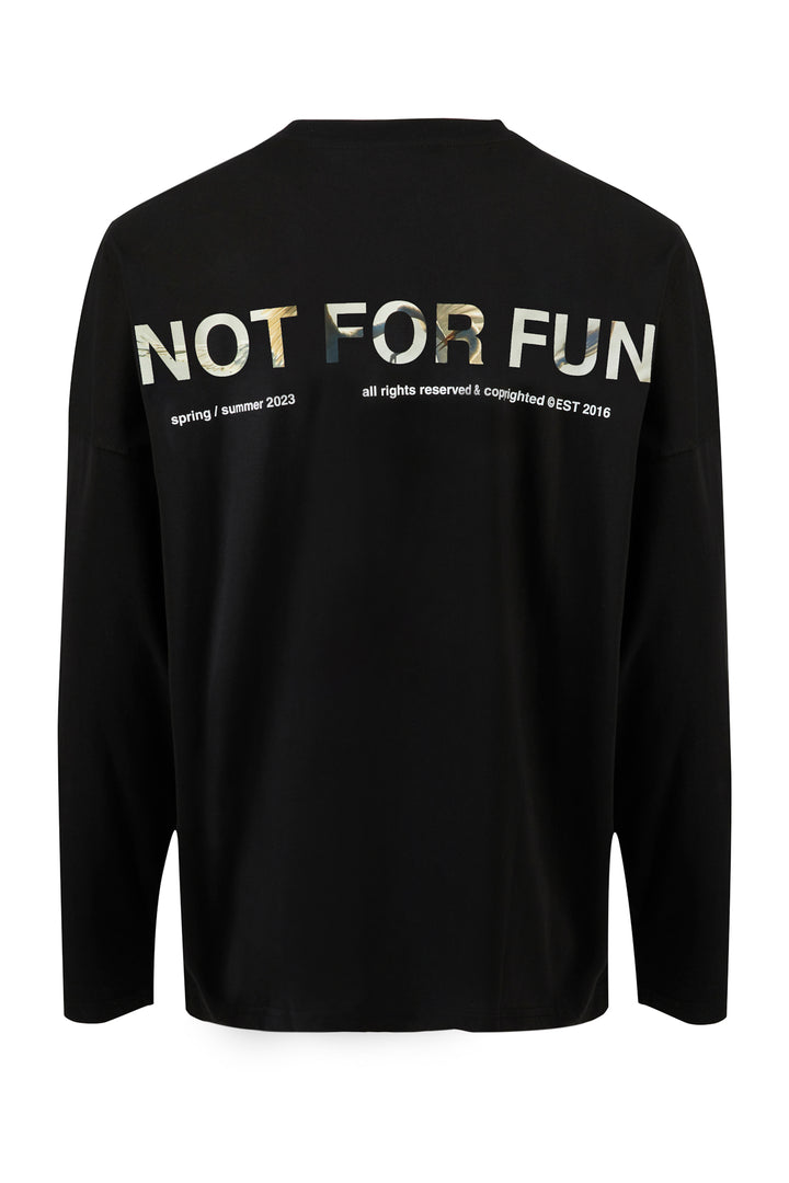 Not For Fun 003 / Long Sleeve Oversize T-shirt