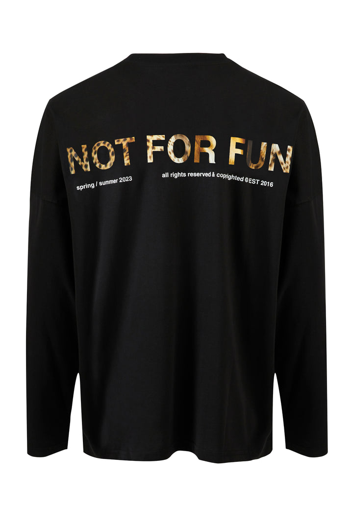 Not For Fun 002 / Long Sleeve Oversize T-shirt