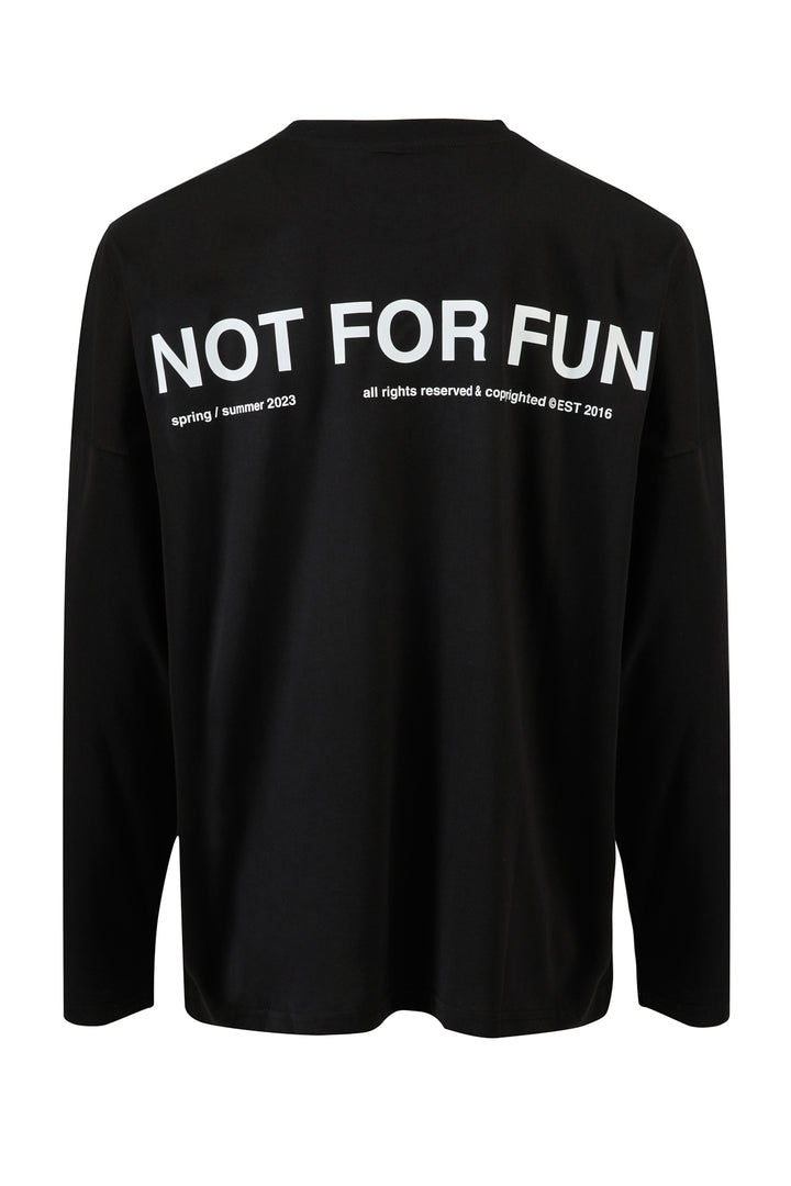 Not For Fun 001 / Long Sleeve Oversize T-shirt