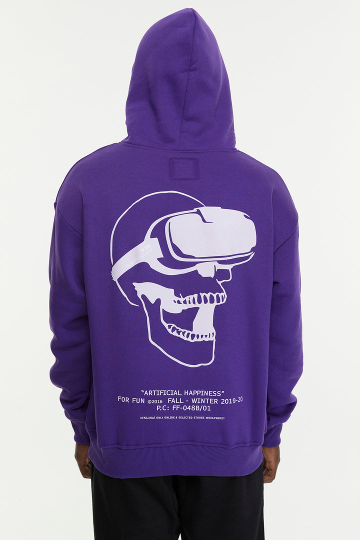 Artificial Happiness / Oversized Pullover Hoodie