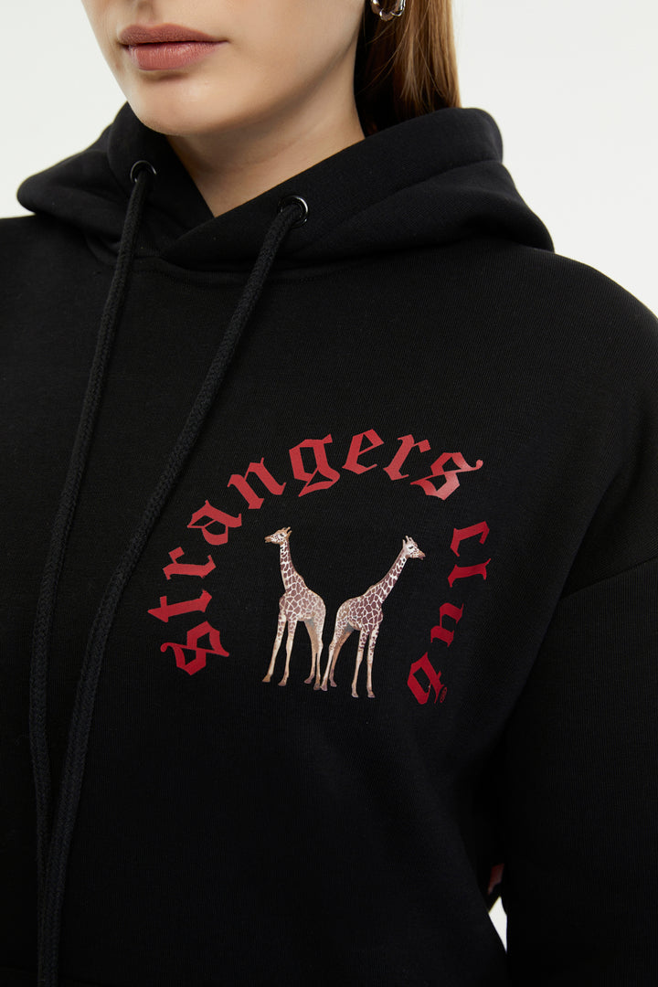 Strangers Club / Oversized Pullover Hoodie